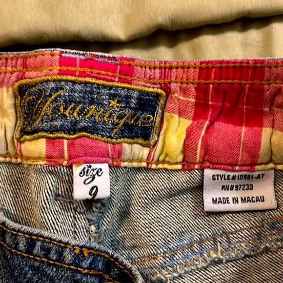 Younique Denim - Younique Jeans Size 9 patch and silver hardware